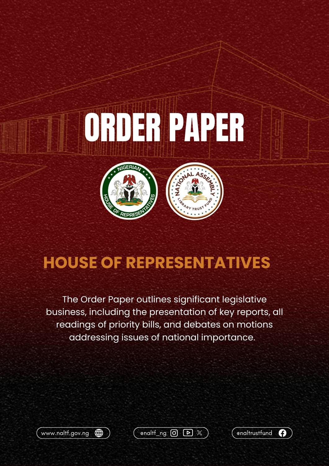 Order Paper for Tuesday, 6th May 2025