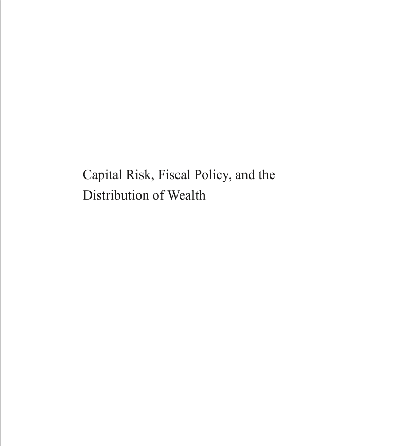 Capital Risk, Fiscal Policy, and the Distribution of Wealth