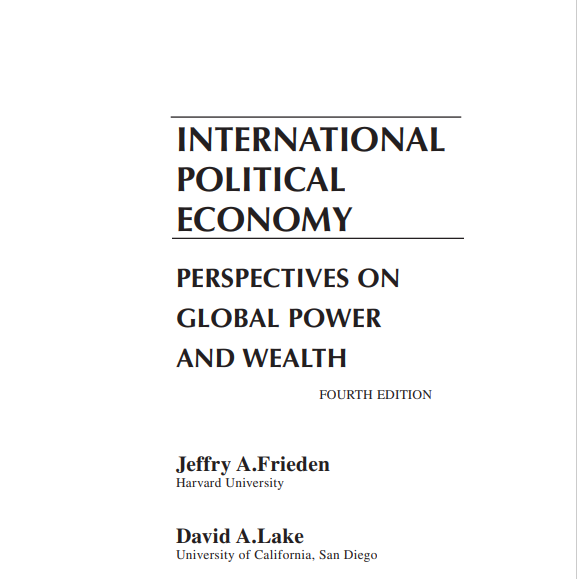 International Political Economy: Perspective on Global Economy and Wealth