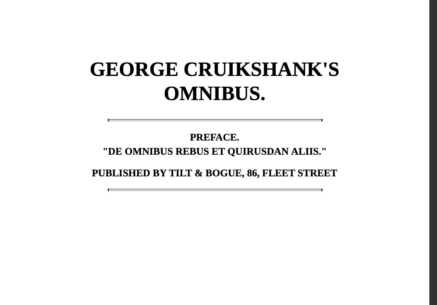 GEORGE CRUIKSHANK'S OMNIBUS.