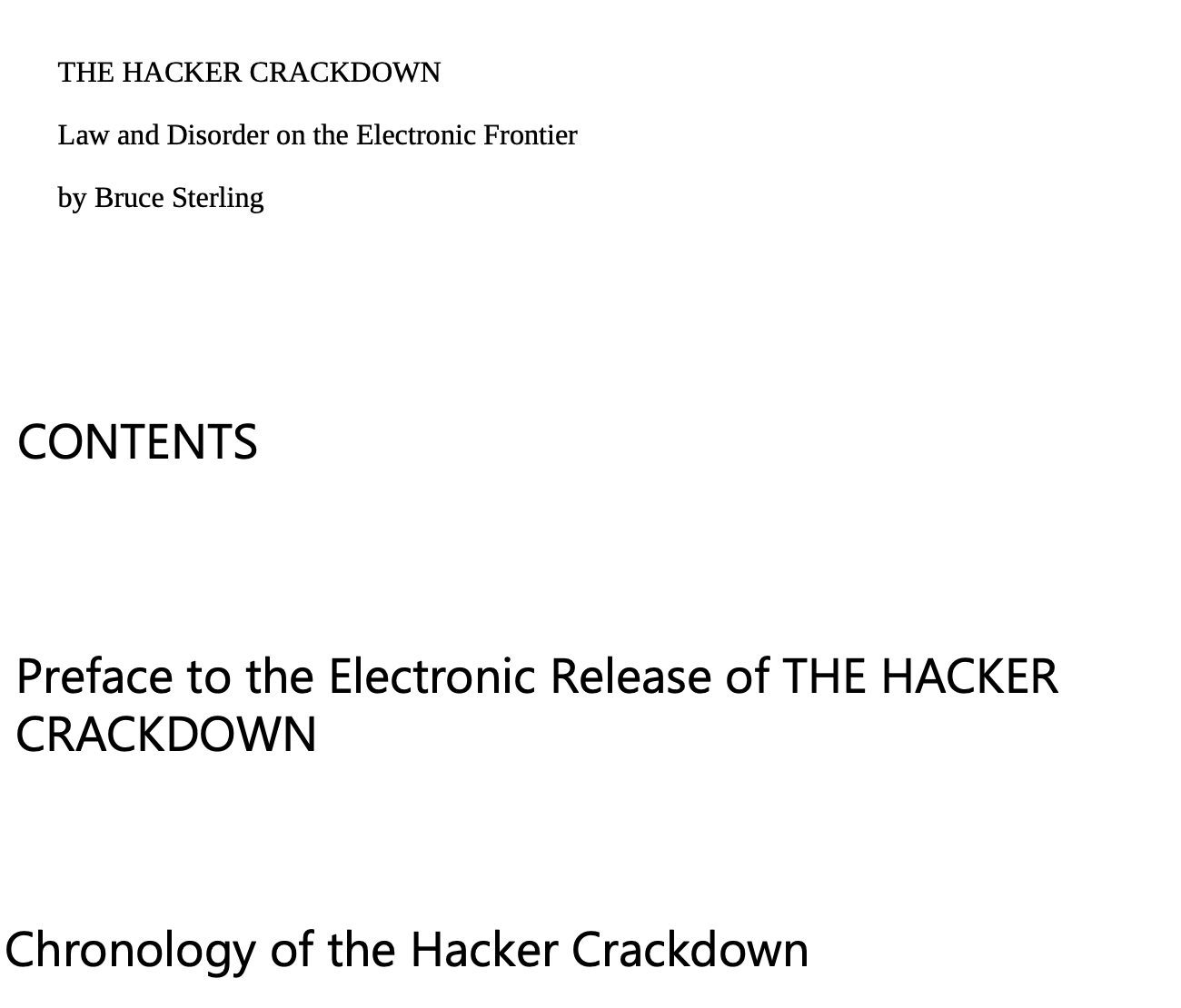 THE HACKER CRACKDOWN