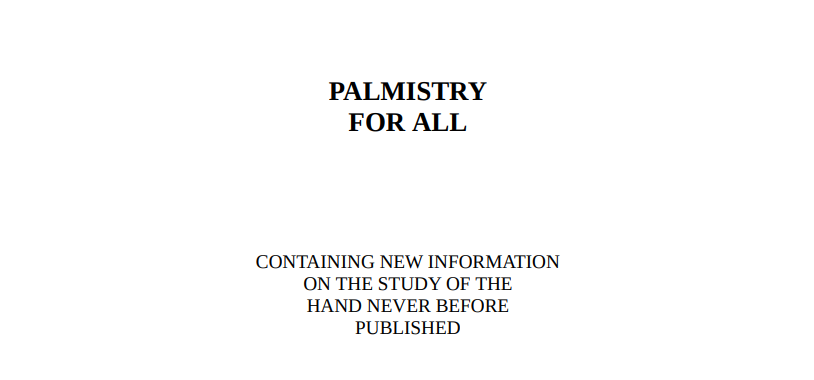 PALMISTRY FOR ALL