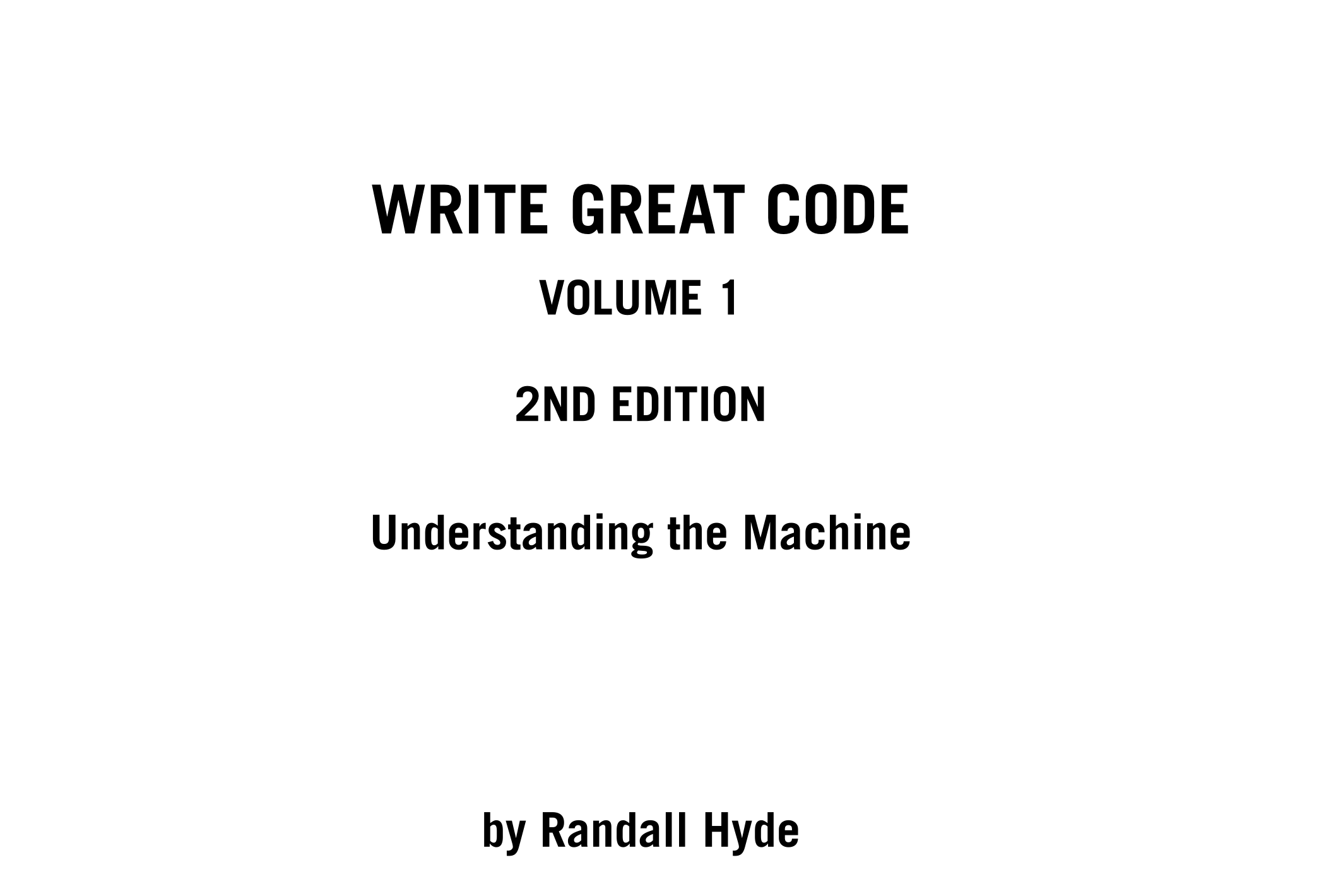 Write Great Code 