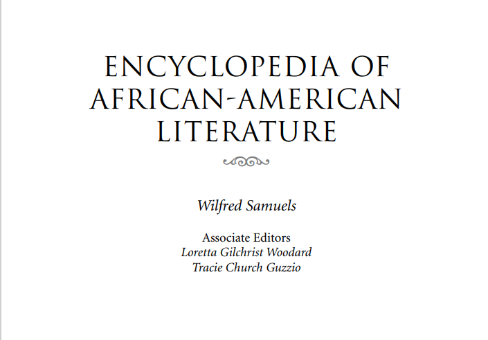 ENCYCLOPEDIA OF  AFRICAN-AMERICAN LITERATURE