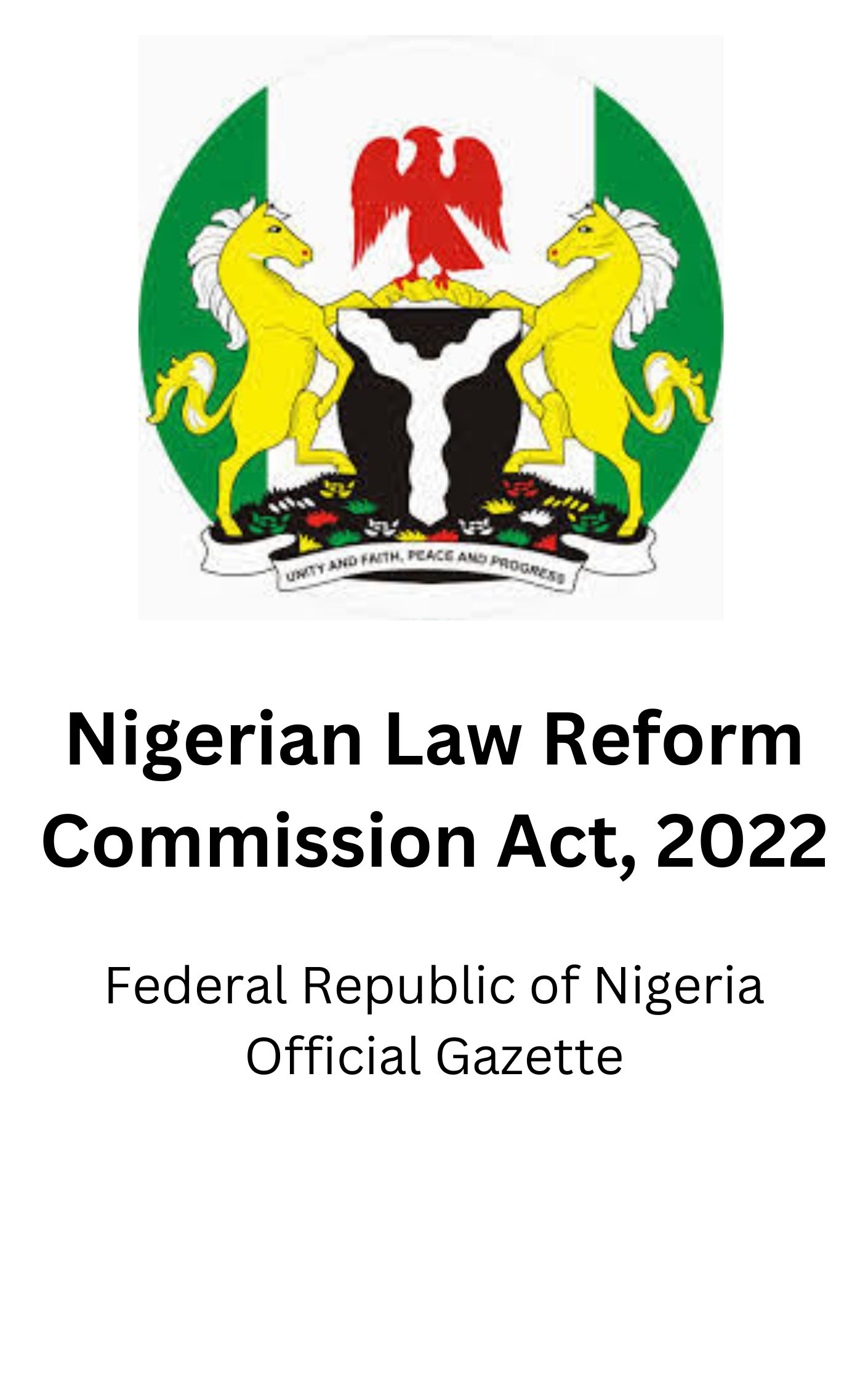 Nigerian Law Reform Commission Act, 2022