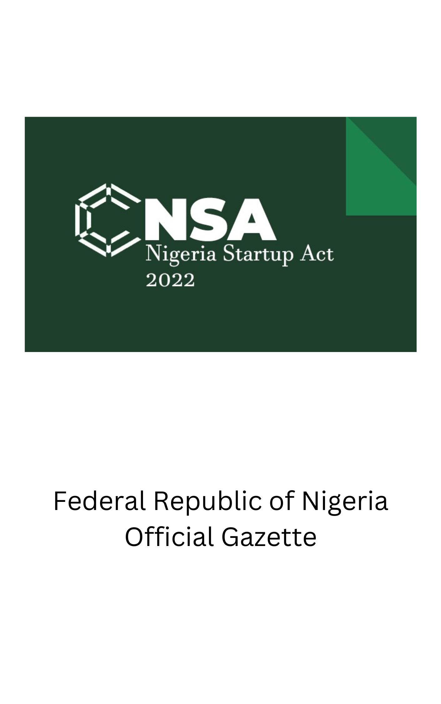 Nigeria Startup Act, 2022